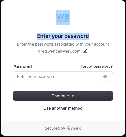 Password entry