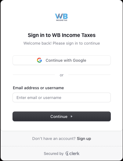 Authentication options